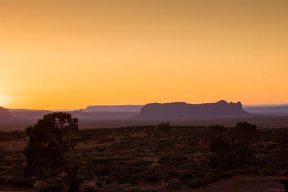 Coucher de soleil sur Monument Valley