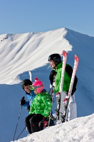 Famille au ski