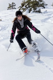 Ski en poudreuse  à l'Audibergue