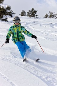 Ski en poudreuse  à l'Audibergue