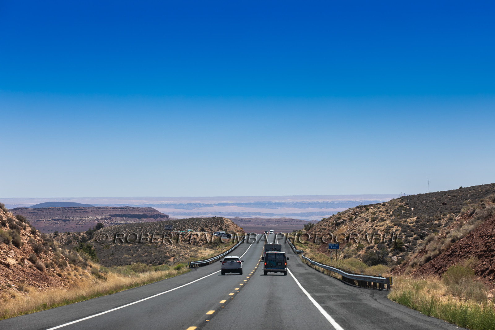 Sur la route en quittant le Grand Canyon