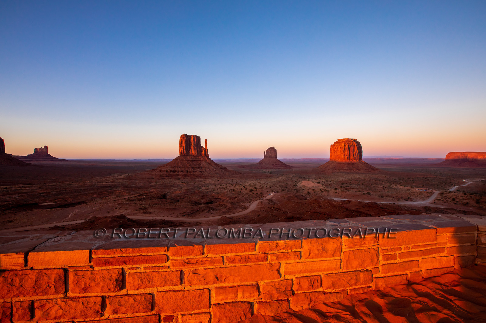 Coucher de soleil sur Monument Valley