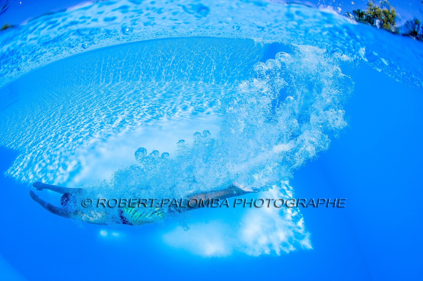 Plongeon en piscine
