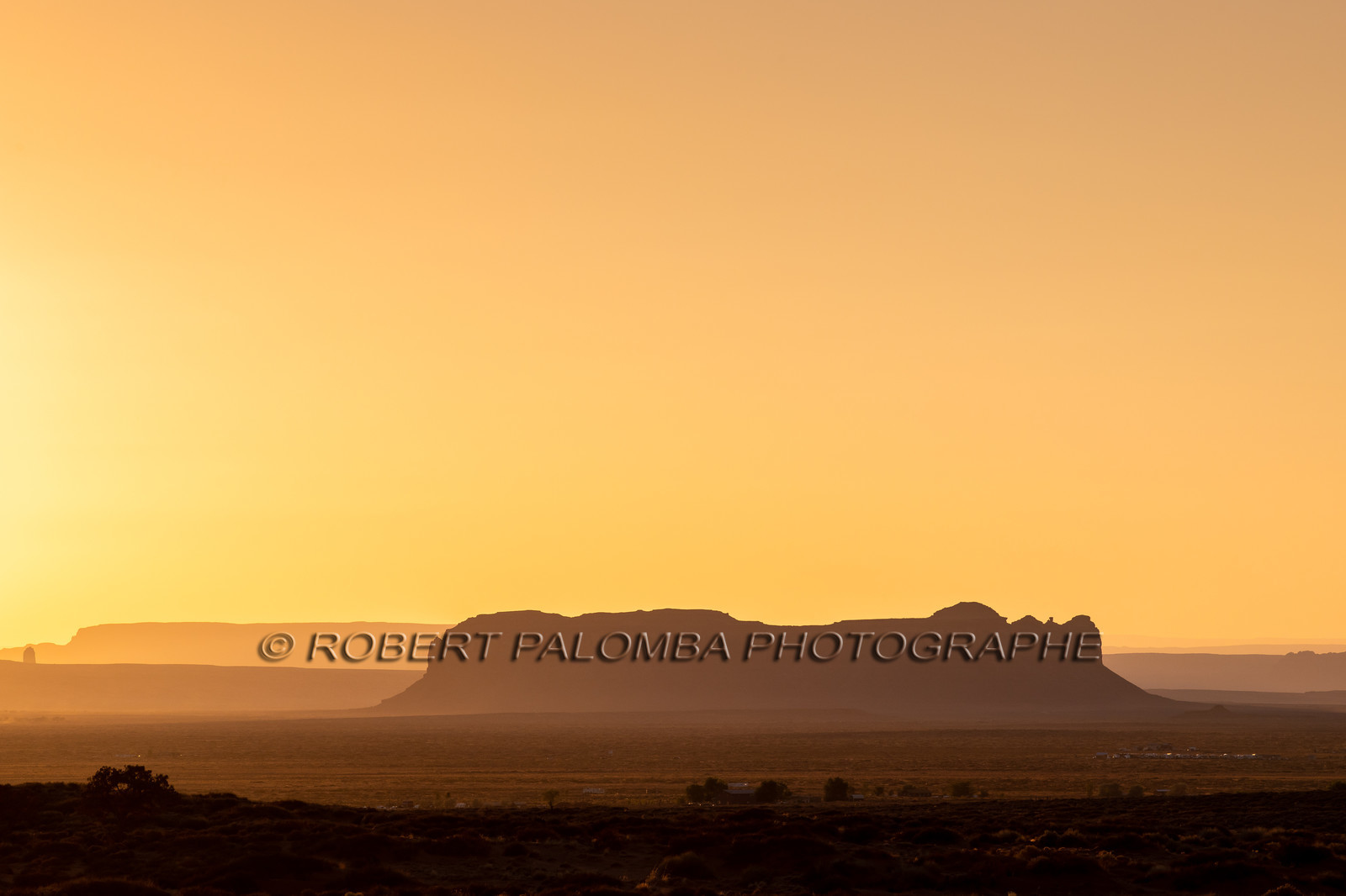 Coucher de soleil sur Monument Valley