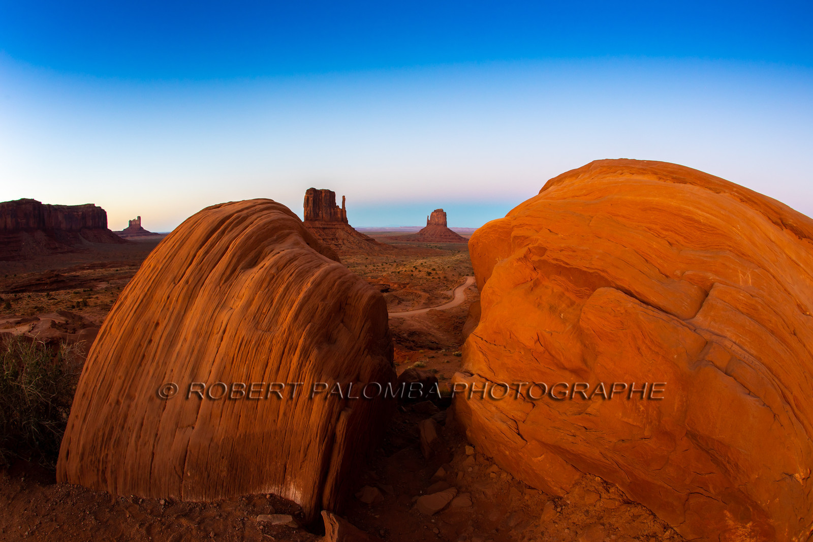 Coucher de soleil sur Monument Valley